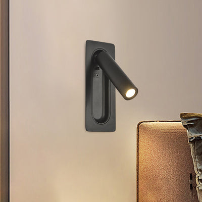 Rectangular Aluminum LED Wall Light With Concealed Switch- Nordic Adjustable Spotlight Wall Sconce For Living Room