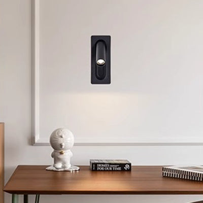Rectangular Aluminum LED Wall Light With Concealed Switch- Nordic Adjustable Spotlight Wall Sconce For Living Room