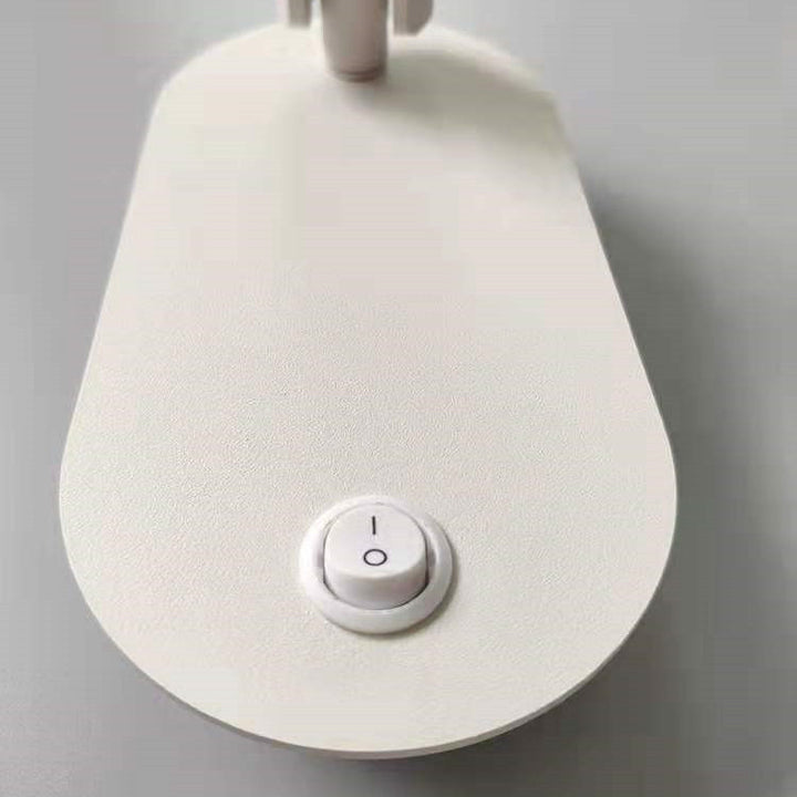 Oval Aluminium LED-Wandleuchte - Minimalistische Nachttischleselampe mit verstellbarem Spotlicht für das Wohnzimmer 