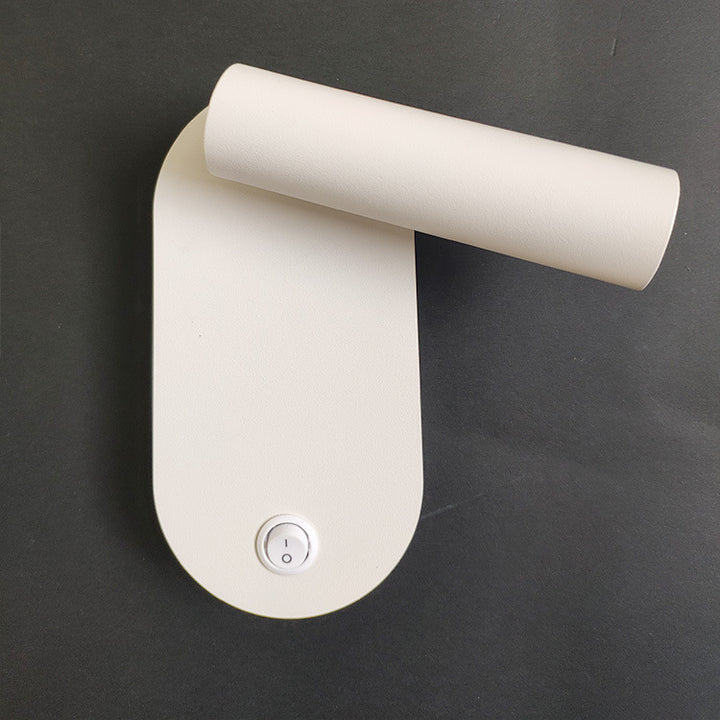 Oval Aluminium LED-Wandleuchte - Minimalistische Nachttischleselampe mit verstellbarem Spotlicht für das Wohnzimmer 