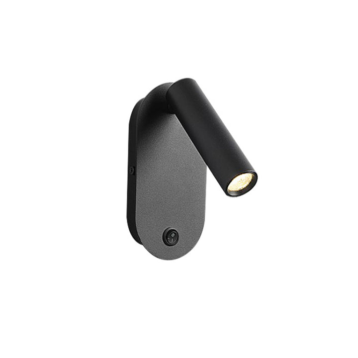 Oval Aluminium LED-Wandleuchte - Minimalistische Nachttischleselampe mit verstellbarem Spotlicht für das Wohnzimmer 
