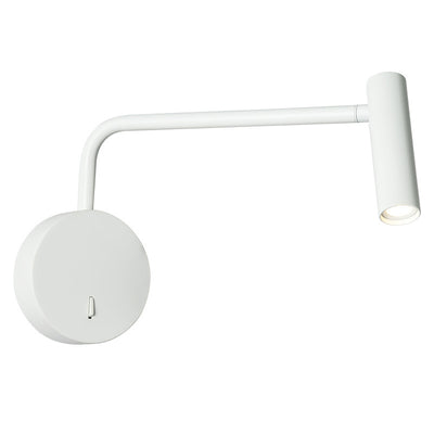 Cylinder Round Aluminum Iron LED Wall Light - Minimalist Adjustable Bedside Reading Light For Living Room