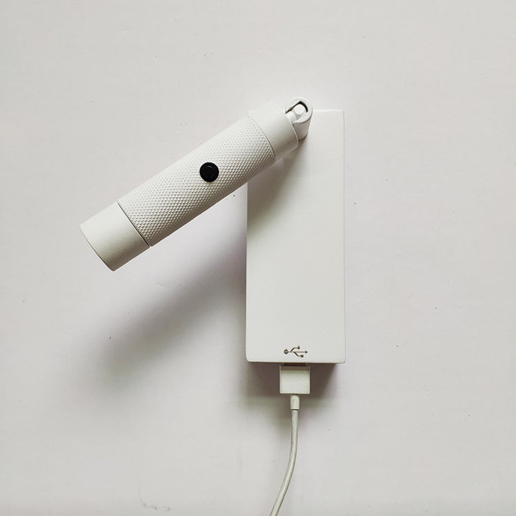 Rectangular Cylinder Aluminum LED Wall Light - Industrial Adjustable Spotlight With USB Charger For Bedroom