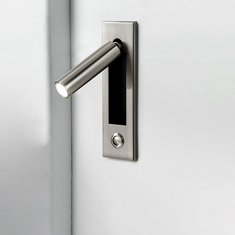Rechteckige, versenkte, verstellbare Aluminium-LED-Wandleuchte - Minimalistische, platzsparende Wandleuchte für das Wohnzimmer 