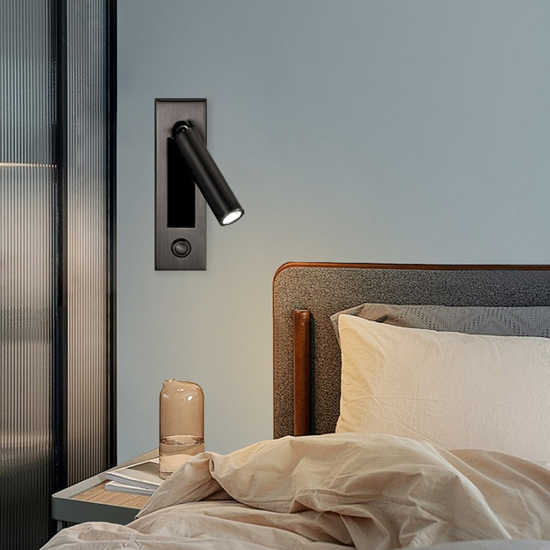 Rectangular Recessed Adjustable Aluminum LED Wall Light - Minimalist Space-Saving Wall Sconce For Living Room