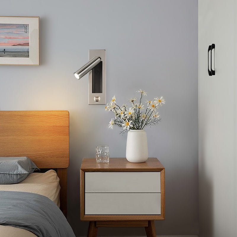 Rechteckige, versenkte, verstellbare Aluminium-LED-Wandleuchte - Minimalistische, platzsparende Wandleuchte für das Wohnzimmer 