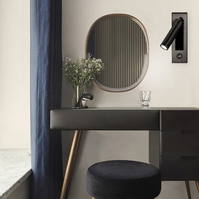 Rectangular Recessed Adjustable Aluminum LED Wall Light - Minimalist Space-Saving Wall Sconce For Living Room