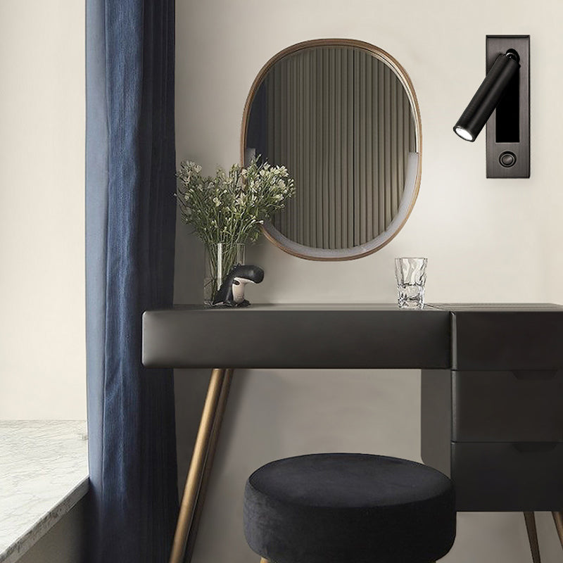 Rectangular Recessed Adjustable Aluminum LED Wall Light - Minimalist Space-Saving Wall Sconce For Living Room