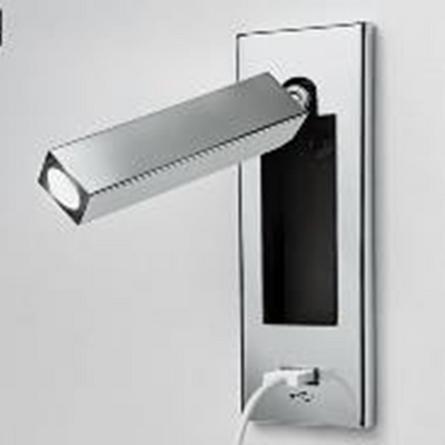 Geometric Recessed Adjustable Aluminum LED Wall Lamp - Minimalist Wall Light With Multi-Angle Spotlight For Bedroom