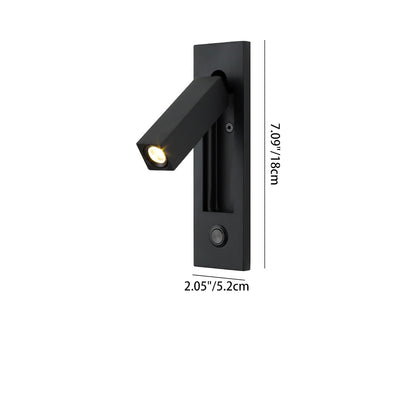 Geometric Recessed Adjustable Aluminum LED Wall Lamp - Minimalist Wall Light With Multi-Angle Spotlight For Bedroom