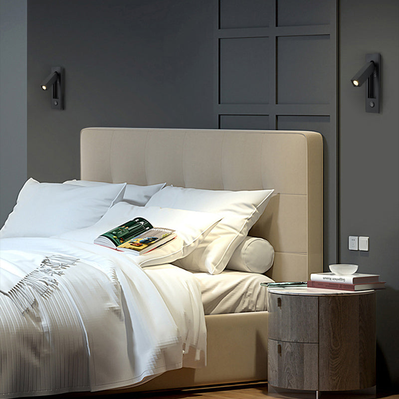 Geometric Recessed Adjustable Aluminum LED Wall Lamp - Minimalist Wall Light With Multi-Angle Spotlight For Bedroom