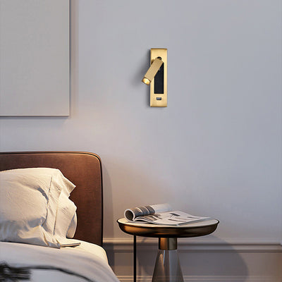 Geometric Recessed Adjustable Aluminum LED Wall Lamp - Minimalist Wall Light With Multi-Angle Spotlight For Bedroom