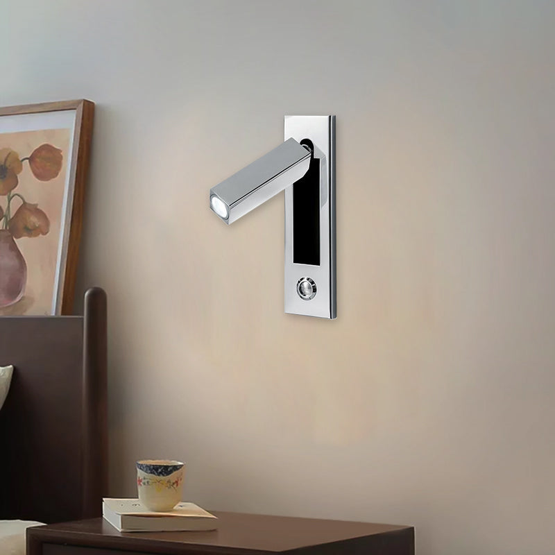 Geometric Recessed Adjustable Aluminum LED Wall Lamp - Minimalist Wall Light With Multi-Angle Spotlight For Bedroom