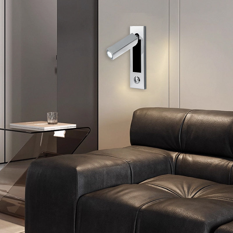 Geometric Recessed Adjustable Aluminum LED Wall Lamp - Minimalist Wall Light With Multi-Angle Spotlight For Bedroom