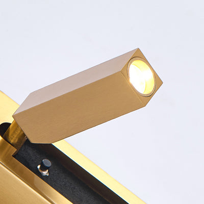 Geometric Recessed Adjustable Aluminum LED Wall Lamp - Minimalist Wall Light With Multi-Angle Spotlight For Bedroom