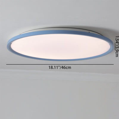 Ultra-Thin Round Aluminum Acrylic LED Flush Mount Ceiling Light - Minimalist Tylish Ambient Lighting For Living Room