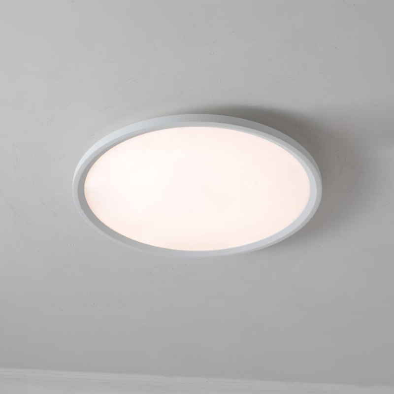 Ultra-Thin Round Aluminum Acrylic LED Flush Mount Ceiling Light - Minimalist Tylish Ambient Lighting For Living Room
