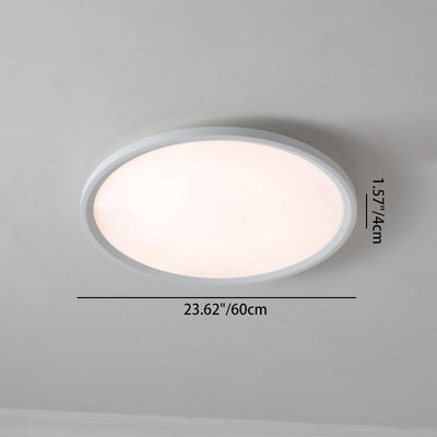 Ultra-Thin Round Aluminum Acrylic LED Flush Mount Ceiling Light - Minimalist Tylish Ambient Lighting For Living Room