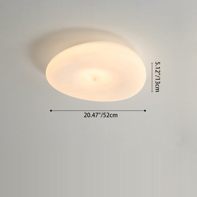 Pebble-Shaped Iron PE LED Flush Mount Lighting - Nordic Eco-Friendly Ceiling Light For Living Room