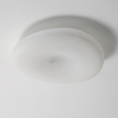 Pebble-Shaped Iron PE LED Flush Mount Lighting - Nordic Eco-Friendly Ceiling Light For Living Room