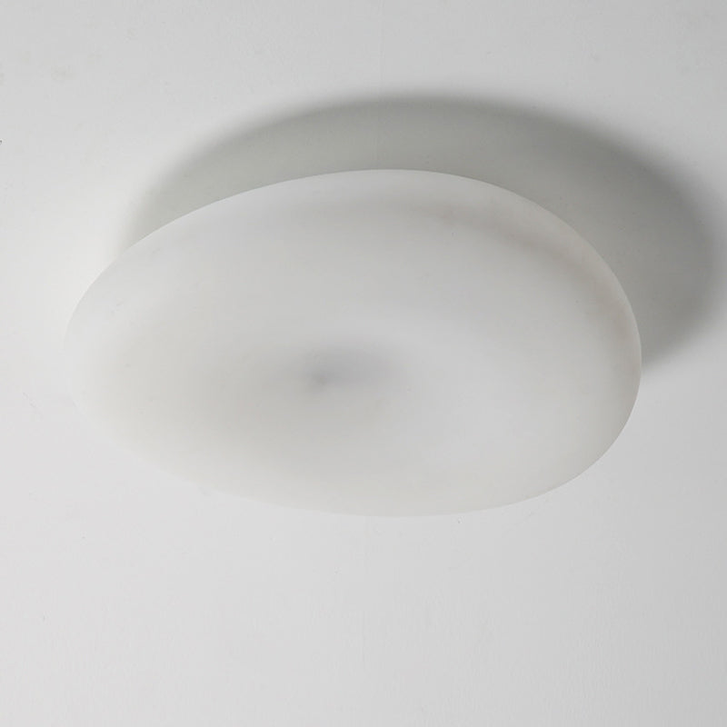 Pebble-Shaped Iron PE LED Flush Mount Lighting - Nordic Eco-Friendly Ceiling Light For Living Room