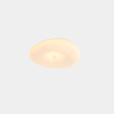 Pebble-Shaped Iron PE LED Flush Mount Lighting - Nordic Eco-Friendly Ceiling Light For Living Room