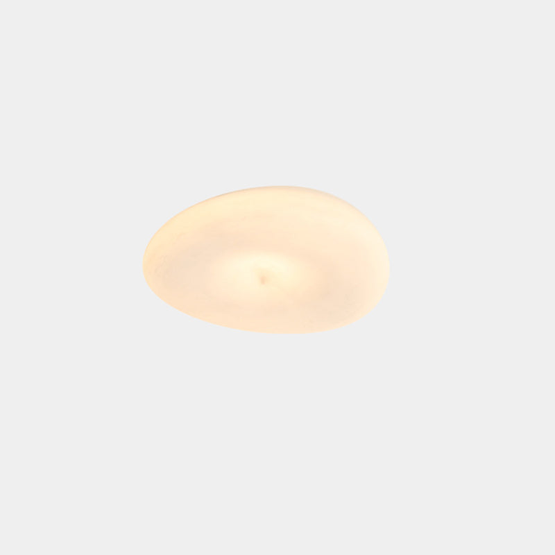 Pebble-Shaped Iron PE LED Flush Mount Lighting - Nordic Eco-Friendly Ceiling Light For Living Room