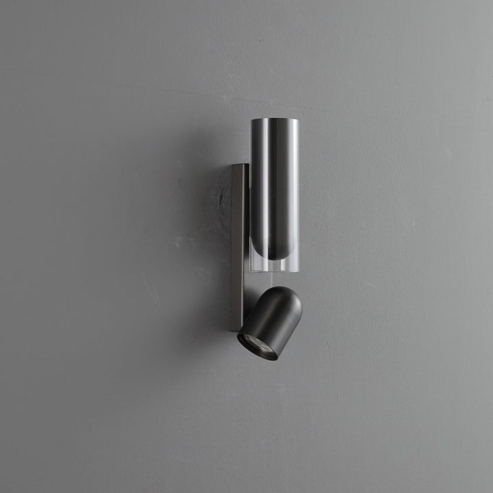 Cylinder Rectangular Acrylic 2-Light Wall Lamp - Industrial Dual Beam Wall Sconce For Living Room