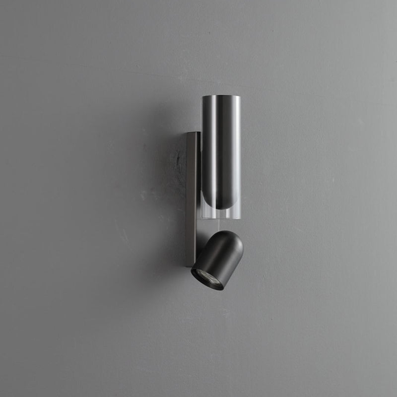 Cylinder Rectangular Acrylic 2-Light Wall Lamp - Industrial Dual Beam Wall Sconce For Living Room