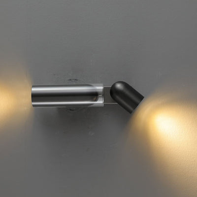 Cylinder Rectangular Acrylic 2-Light Wall Lamp - Industrial Dual Beam Wall Sconce For Living Room
