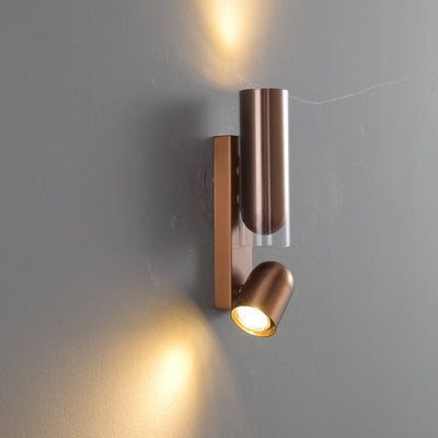 Cylinder Rectangular Acrylic 2-Light Wall Lamp - Industrial Dual Beam Wall Sconce For Living Room