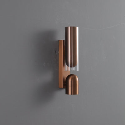 Cylinder Rectangular Acrylic 2-Light Wall Lamp - Industrial Dual Beam Wall Sconce For Living Room