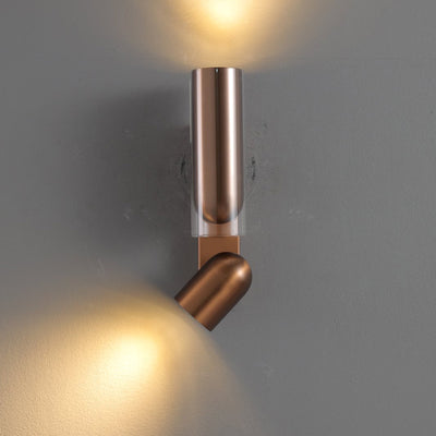 Cylinder Rectangular Acrylic 2-Light Wall Lamp - Industrial Dual Beam Wall Sconce For Living Room