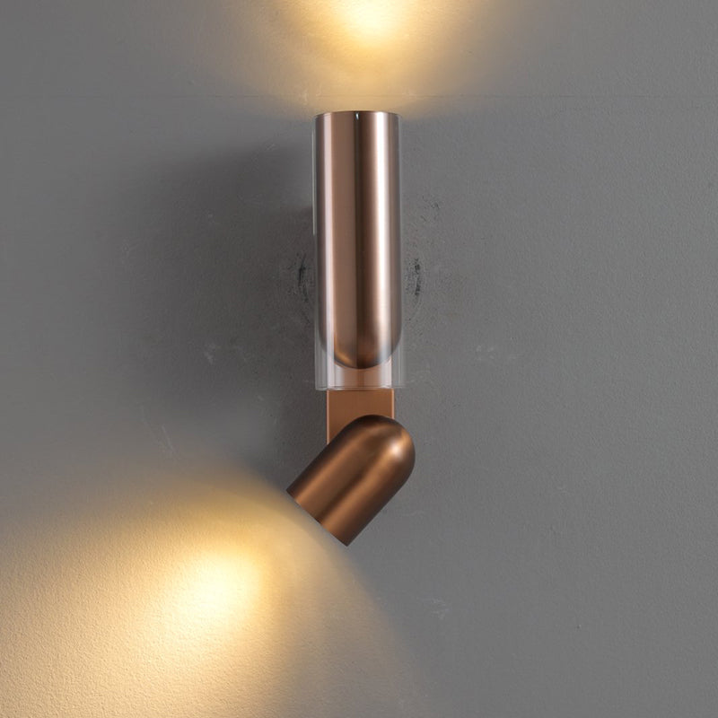 Cylinder Rectangular Acrylic 2-Light Wall Lamp - Industrial Dual Beam Wall Sconce For Living Room
