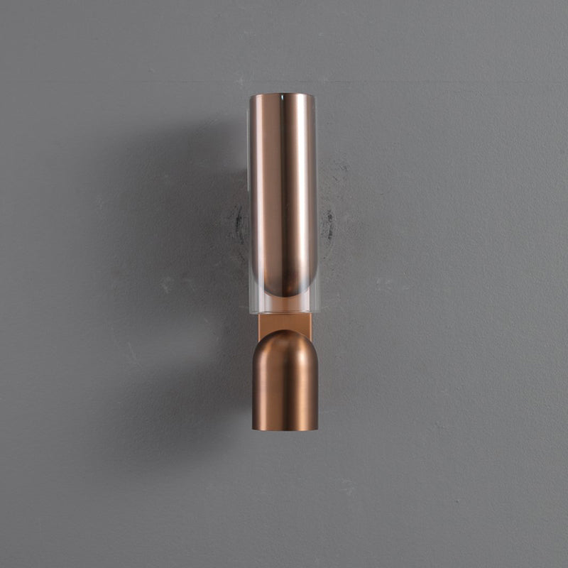 Cylinder Rectangular Acrylic 2-Light Wall Lamp - Industrial Dual Beam Wall Sconce For Living Room