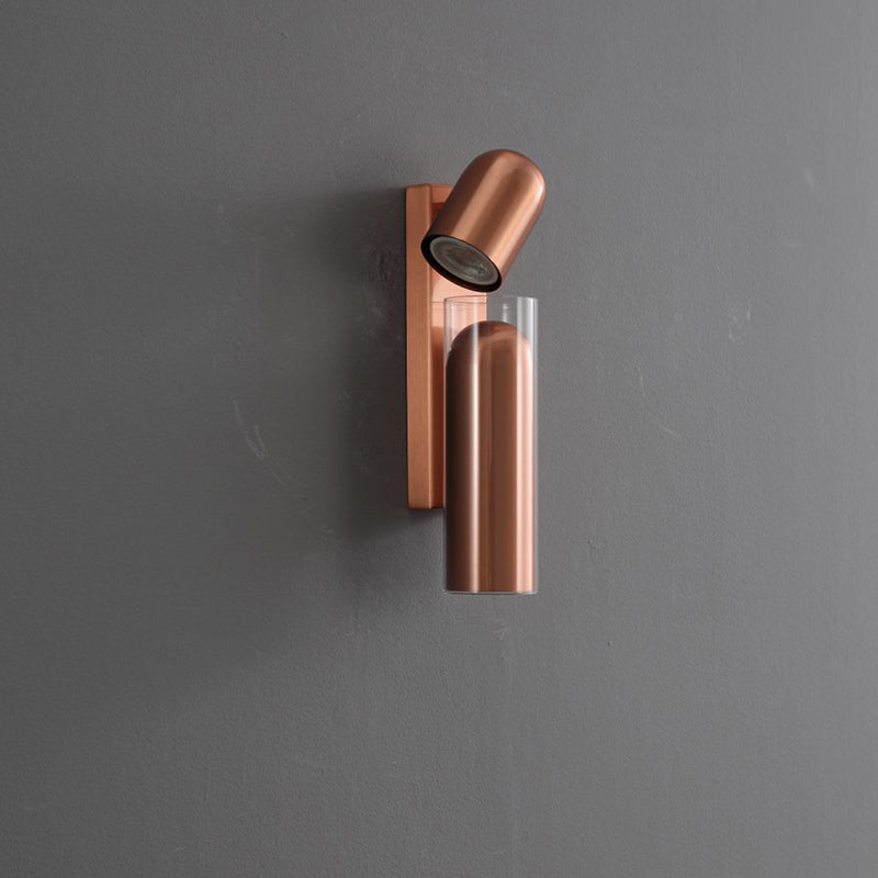 Cylinder Rectangular Acrylic 2-Light Wall Lamp - Industrial Dual Beam Wall Sconce For Living Room