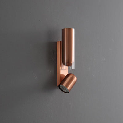 Cylinder Rectangular Acrylic 2-Light Wall Lamp - Industrial Dual Beam Wall Sconce For Living Room