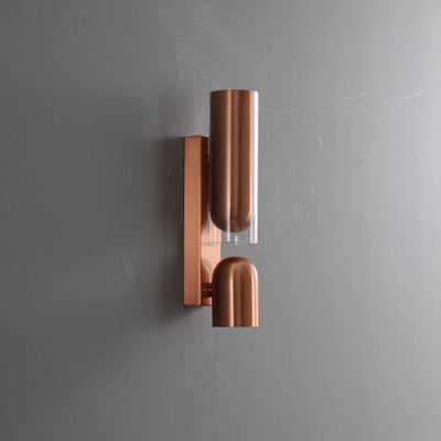 Cylinder Rectangular Acrylic 2-Light Wall Lamp - Industrial Dual Beam Wall Sconce For Living Room