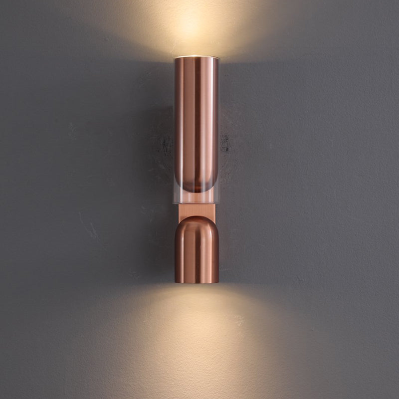 Cylinder Rectangular Acrylic 2-Light Wall Lamp - Industrial Dual Beam Wall Sconce For Living Room