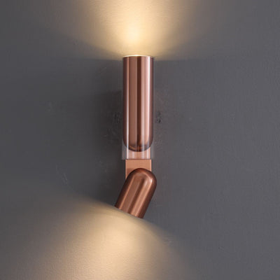 Cylinder Rectangular Acrylic 2-Light Wall Lamp - Industrial Dual Beam Wall Sconce For Living Room