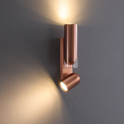 Cylinder Rectangular Acrylic 2-Light Wall Lamp - Industrial Dual Beam Wall Sconce For Living Room
