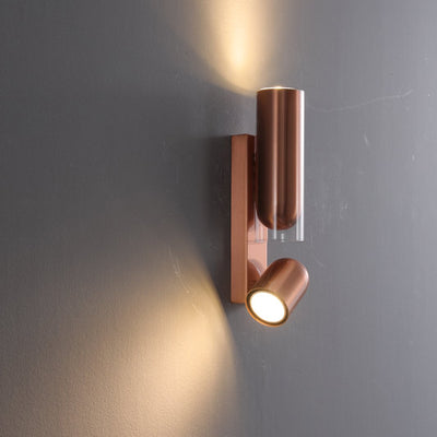 Cylinder Rectangular Acrylic 2-Light Wall Lamp - Industrial Dual Beam Wall Sconce For Living Room