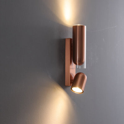 Cylinder Rectangular Acrylic 2-Light Wall Lamp - Industrial Dual Beam Wall Sconce For Living Room