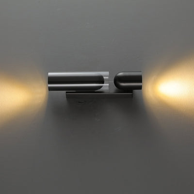 Cylinder Rectangular Acrylic 2-Light Wall Lamp - Industrial Dual Beam Wall Sconce For Living Room