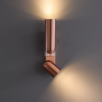 Cylinder Rectangular Acrylic 2-Light Wall Lamp - Industrial Dual Beam Wall Sconce For Living Room