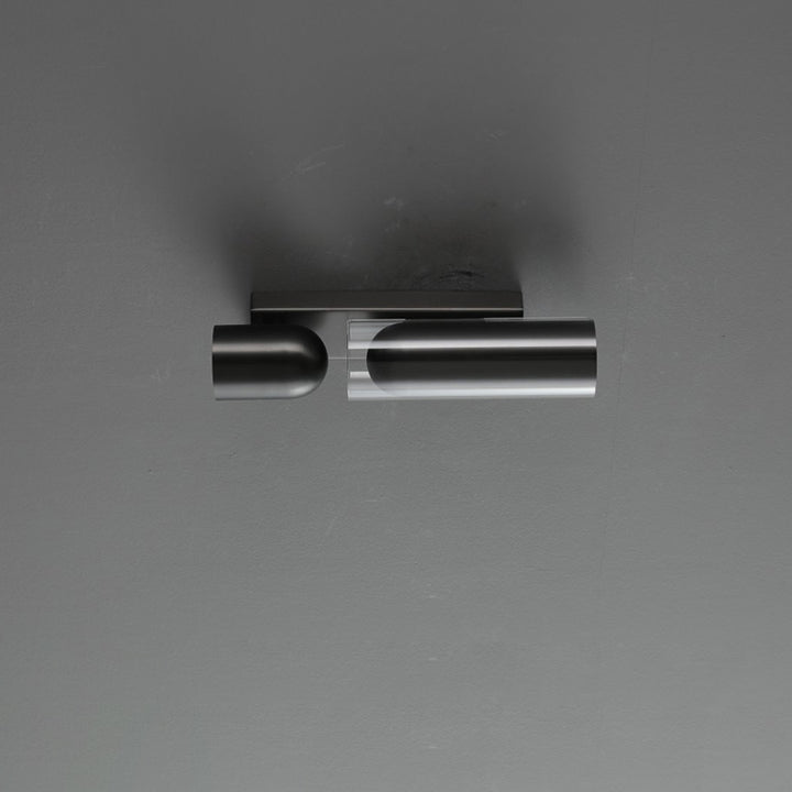 Cylinder Rectangular Acrylic 2-Light Wall Lamp - Industrial Dual Beam Wall Sconce For Living Room