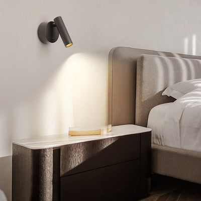 Modern Minimalist Aluminum Round Cylinder LED Wall Sconce Lamp for Living Room