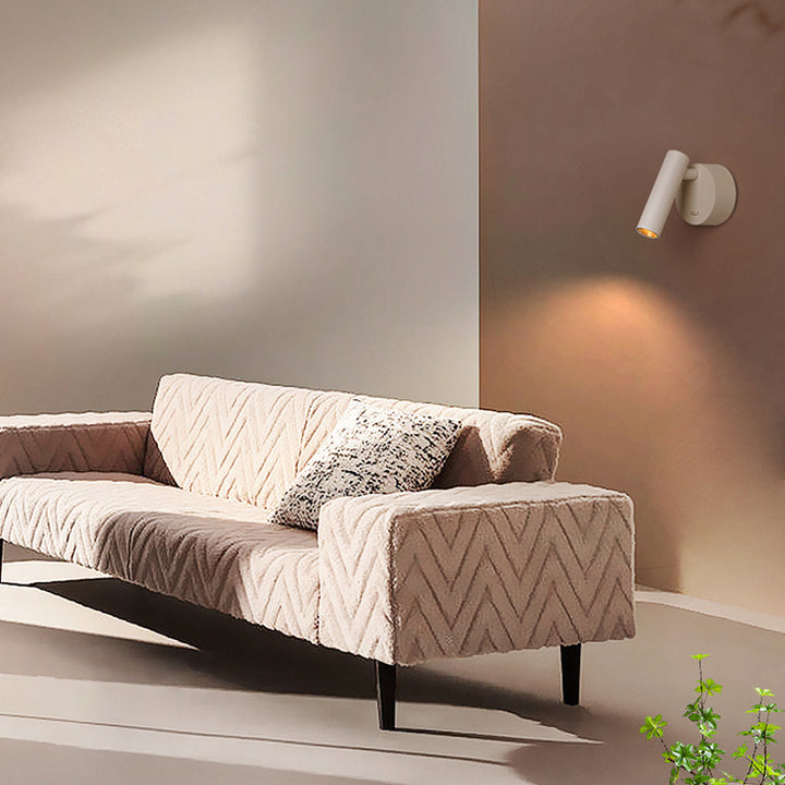 Moderne minimalistische Aluminium Rundzylinder LED Wandleuchte für das Wohnzimmer 