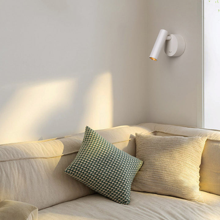 Moderne minimalistische Aluminium Rundzylinder LED Wandleuchte für das Wohnzimmer 