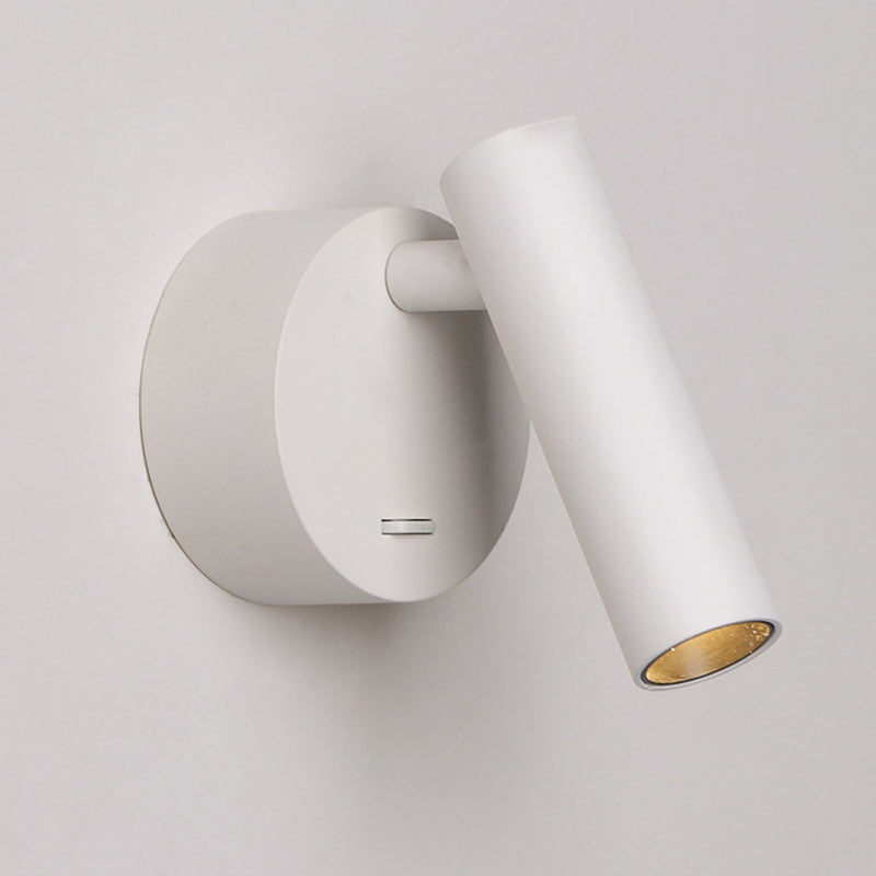 Modern Minimalist Aluminum Round Cylinder LED Wall Sconce Lamp for Living Room